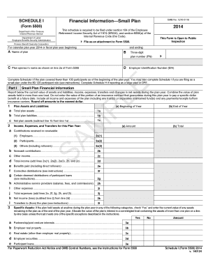 Form 5500 Schedule I Financial Information