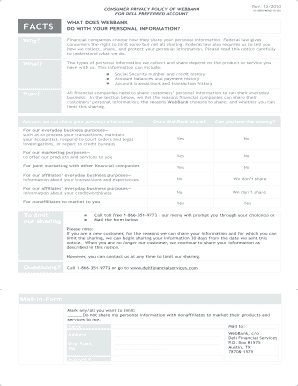 WebBank Consumer Privacy Policy