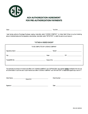 ACH Authorization Agreement