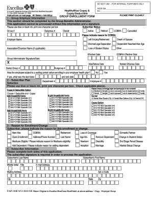 HealthyBlue Group Enrollment Form