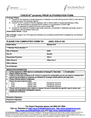 Tarceva Prior Authorization Form