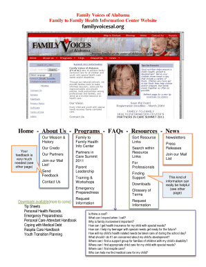 Family Voices of Alabama Feedback Form