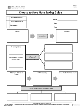 Choose to Save Note Taking Guide