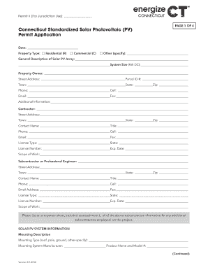 Connecticut Standardized Solar PV Permit Application