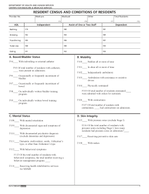 Resident Census and Conditions Form