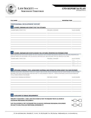 CPD Report & Plan