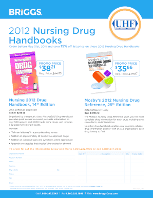 2012 Nursing Drug Handbook Order Form