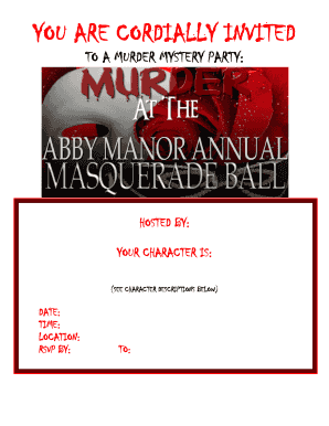 Murder Mystery Party Invitation