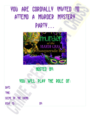 Murder Mystery Party Invitation