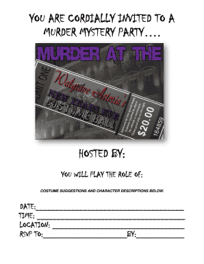 Murder Mystery Party Invitation