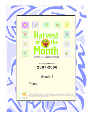 Harvest of the Month Activity Workbook