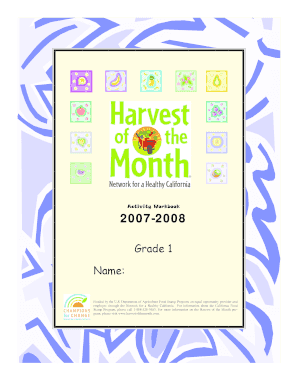 Harvest of the Month Activity Workbook