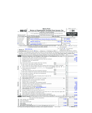 Form 990-EZ Return of Organization Exempt From Income Tax