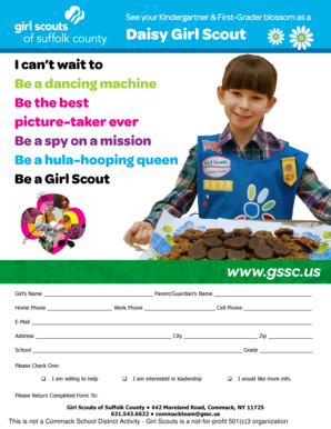 Girl Scout Registration Form