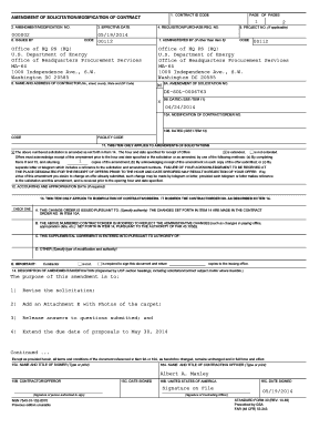 Amendment of Solicitation/Modification of Contract
