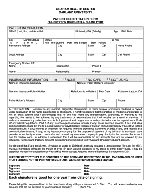 Patient Registration Form