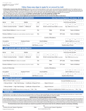 Synchrony Bank Account Application Form