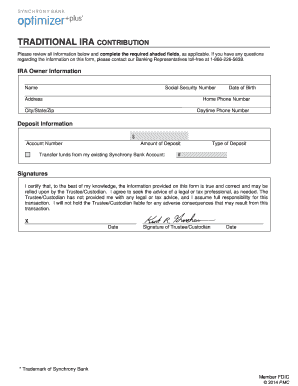 Traditional IRA Contribution Form