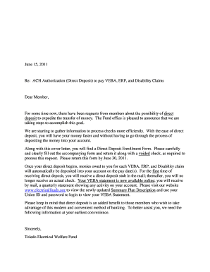 Health and Welfare Direct Deposit Enrollment Form