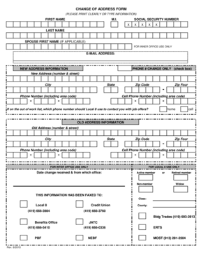 Change of Address Form