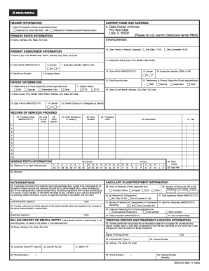 Delta Dental of Illinois Claim Form