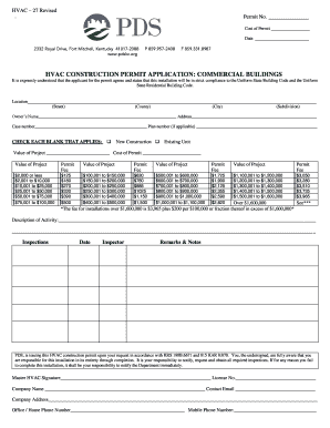 HVAC Construction Permit Application