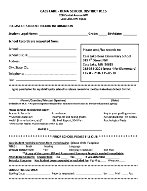 Release of Student Record Information