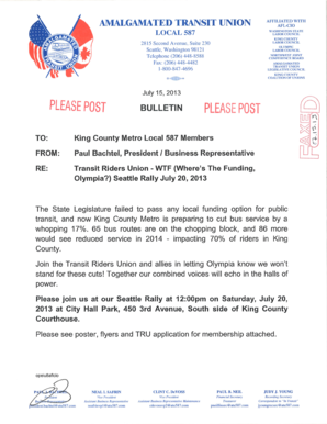 Transit Riders Union Membership Application