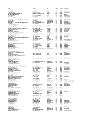 Fillable Online NAME ADDRESS CITY STATE ZIP CODE AGENT NAME 183 CLINTON