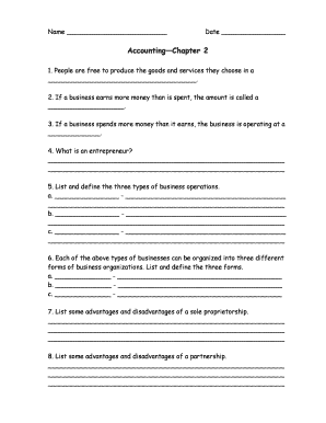 Business Operations Worksheet