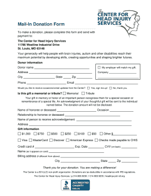 Mail-In Donation Form