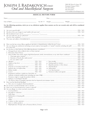 Medical History Form