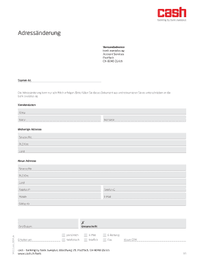 Adressänderung