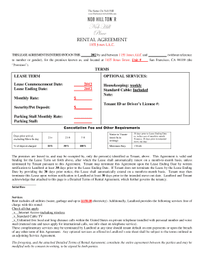 California Residential Lease Agreement