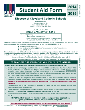 Private School Aid Service Application