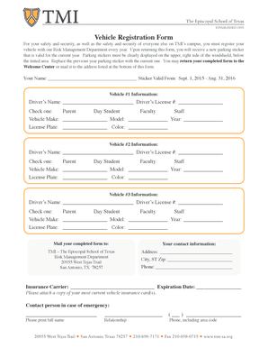 Vehicle Registration Form