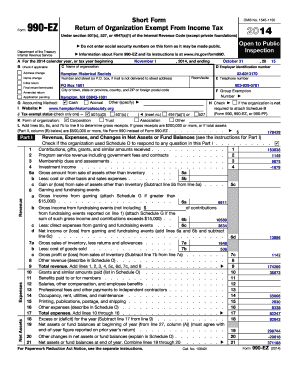 Form 990-EZ 2014