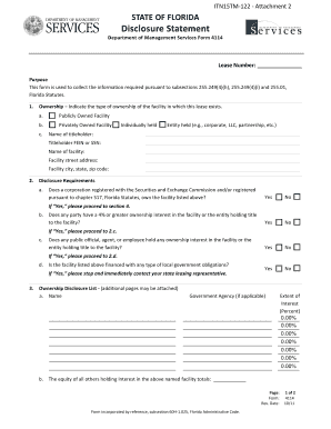 Florida Lease Disclosure Statement