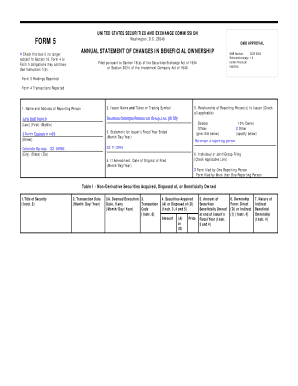 Form 5 Annual Statement of Changes in Beneficial Ownership