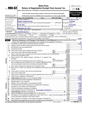 Form 990-EZ 2014