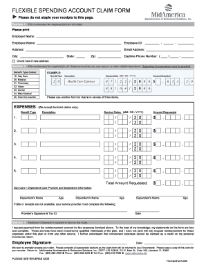 Flexible Spending Account Claim Form