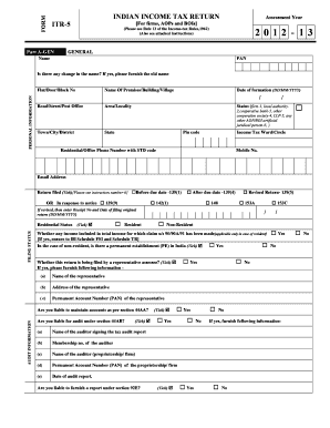 Indian Income Tax Return ITR-5