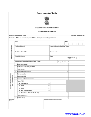 ITR-7 Indian Income Tax Return