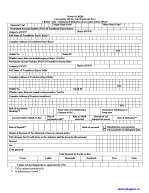 Form 26QB for TDS on Property Transactions