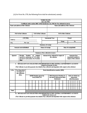 Form 27D Certificate for Tax Collected at Source