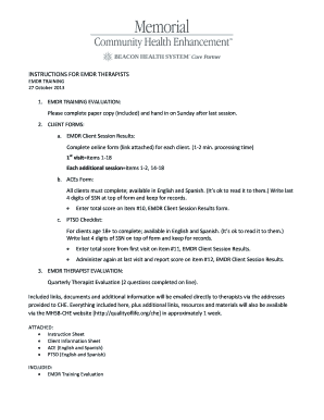 EMDR Client Information Form