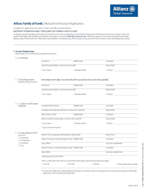 Allianz Family of Funds Mutual Fund Account Application