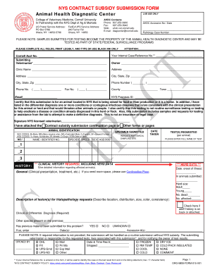 NYS Contract Subsidy Submission Form