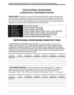 Motivational Interviewing Clinician Self-Assessment Report