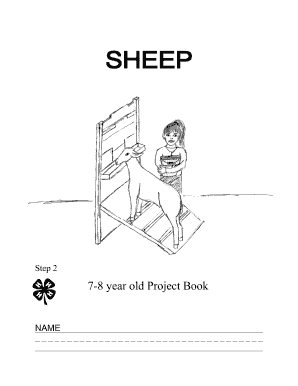 7-8 Year Old Sheep Project Book